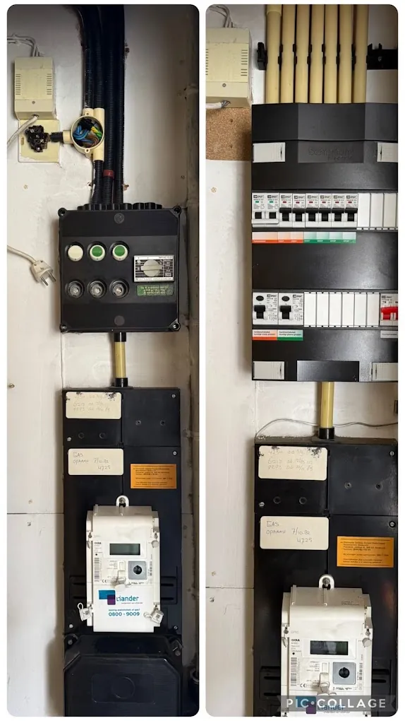 Verouderde groepenkast in een woning